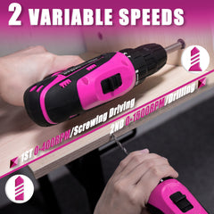 Thinklearn Pink Drill Set with 12V Cordless Drill-TL0007