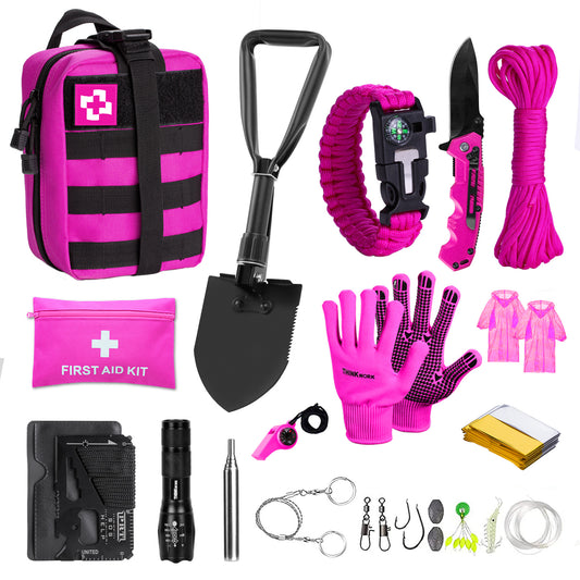 Thinklearn Pink Survival Kits with First Aid Kit-TL0009