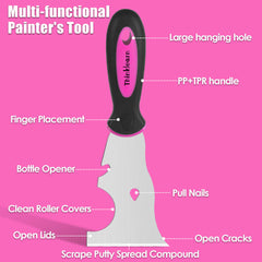 Thinklearn Pink Putty Knife Set, Drywall Tools-TL1026