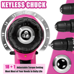 Thinklearn Pink Drill Set with 12V Cordless Drill-TL0007