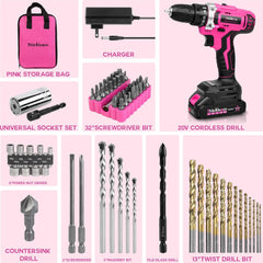 Thinklearn Pink 20V Cordless Drill Set -TL1018