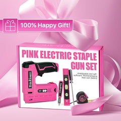 Thinklearn 7PCS 2 in 1 Pink Electric Staple Gun-TL1056