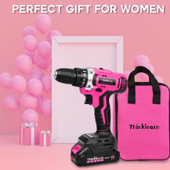 Thinklearn Pink 20V Cordless Drill Set -TL1018