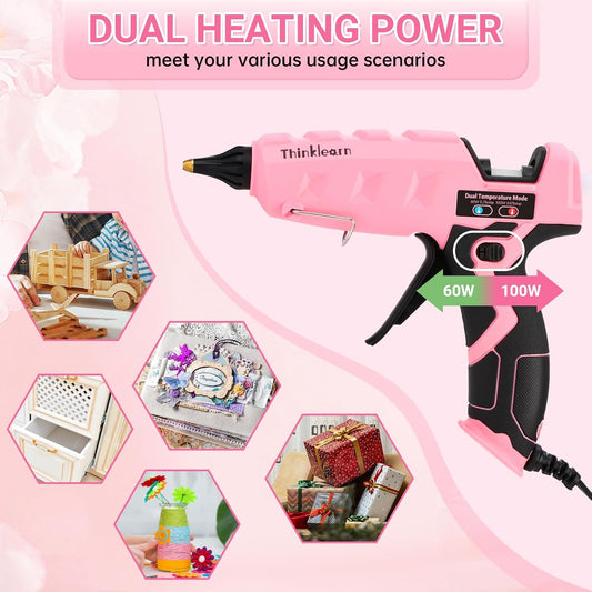 Thinklearn Pink Heavy Duty Large Glue Gun Kit-TL1080