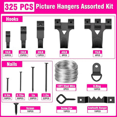 Thinklearn 327Pcs Picture Hanging Kit-TL1095