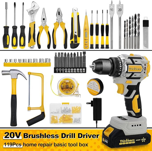 Thinklearn 20V Brushless Drill Set-TL1085