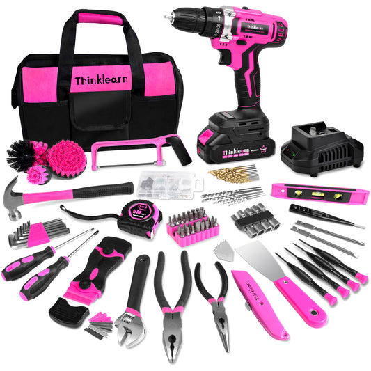 ThinkLearn Pink Tool Kit with 20V Cordless Drill -TL1017