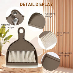 Tinklearn 2PCS Small Broom and Dustpan Set-TL1102