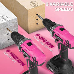 Thinklearn 20V Pink Cordless Drill Set -TL1078