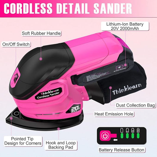 Thinklearn Cordless Detail Sander-TL1061