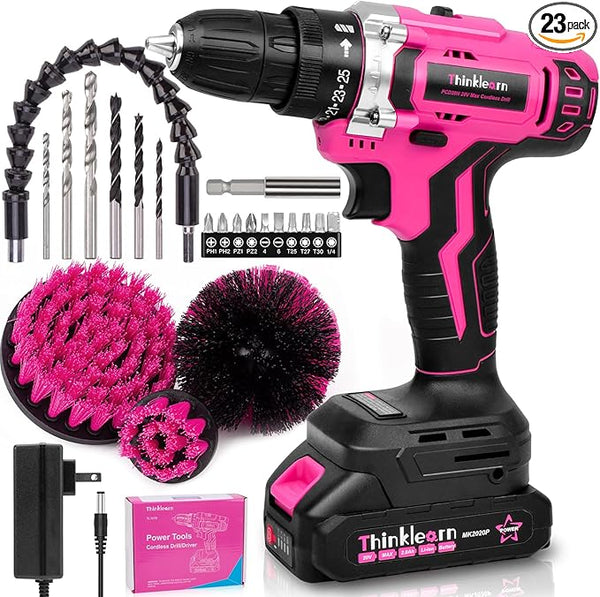 Thinklearn 20V Pink Cordless Drill Set -TL1078 – ThinkLearn